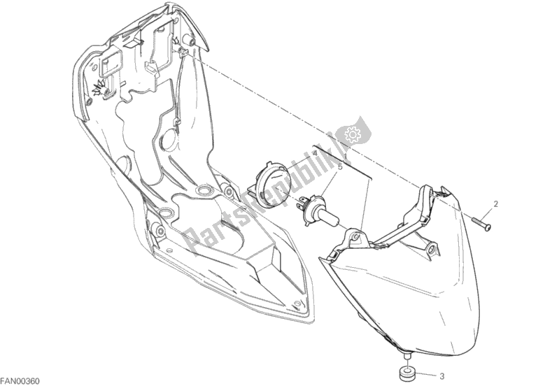 Todas las partes para Faro de Ducati Hypermotard 950 2019